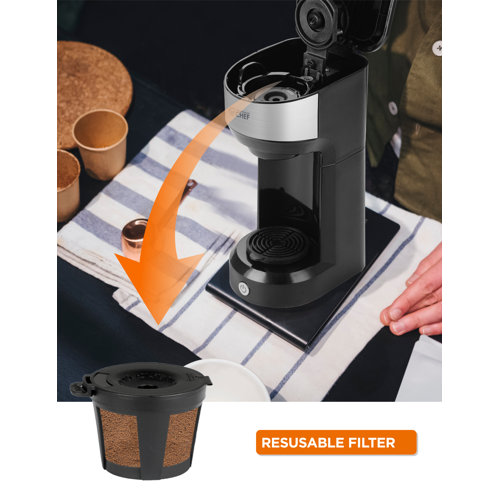 Commercial Chef Coffee Machine, K Cup Coffee Maker 13 Ounce Water Tank, Single Serve Coffee